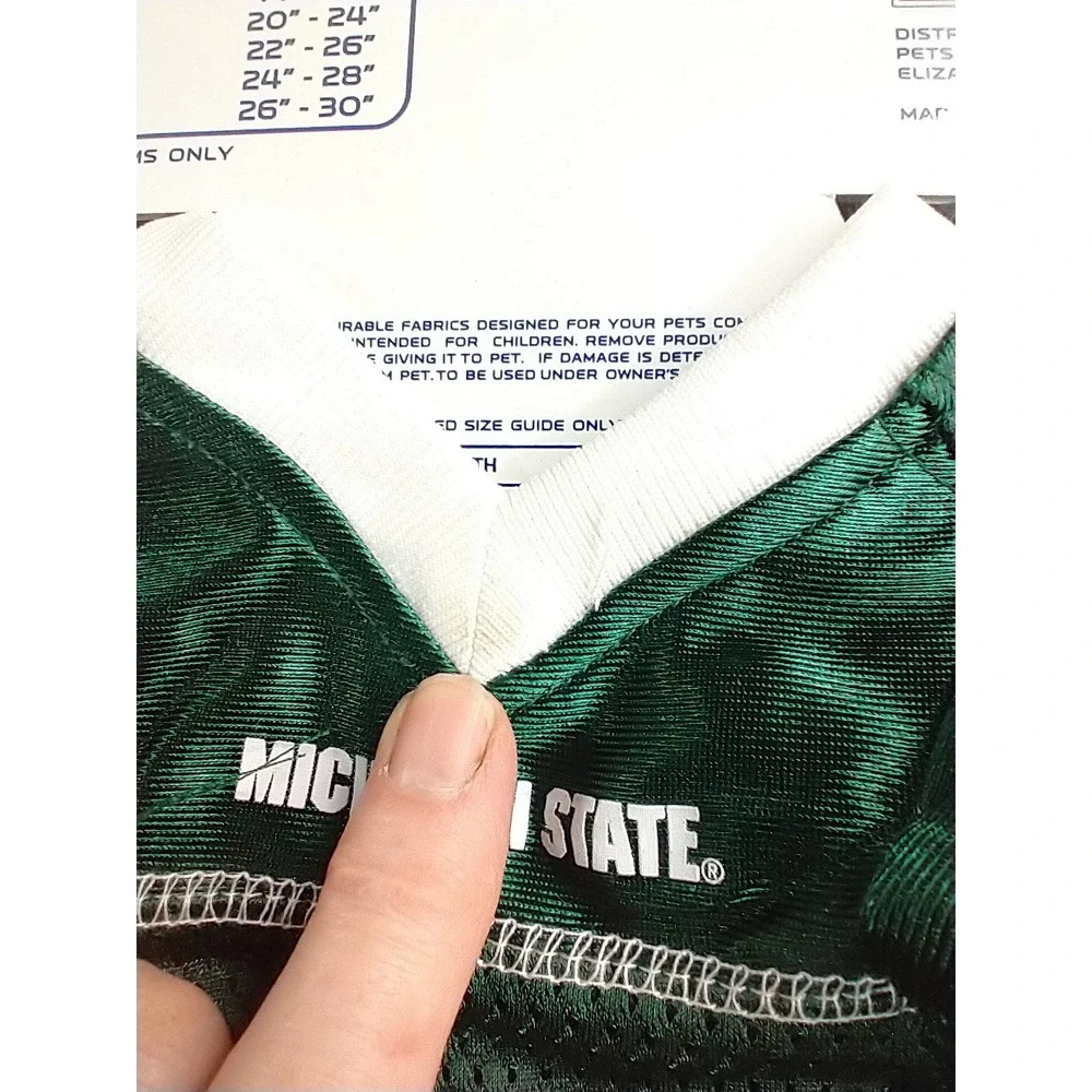 Pets First Michigan State Spartans Dog Jersey Green XS MS-4006-XS NCAA Pet Wear‎
